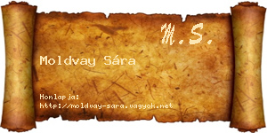 Moldvay Sára névjegykártya