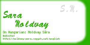 sara moldvay business card